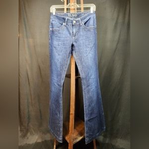 DL 1961 Milano Dark Wash Boot Cut Stretch Jeans Size 27 61521-0228